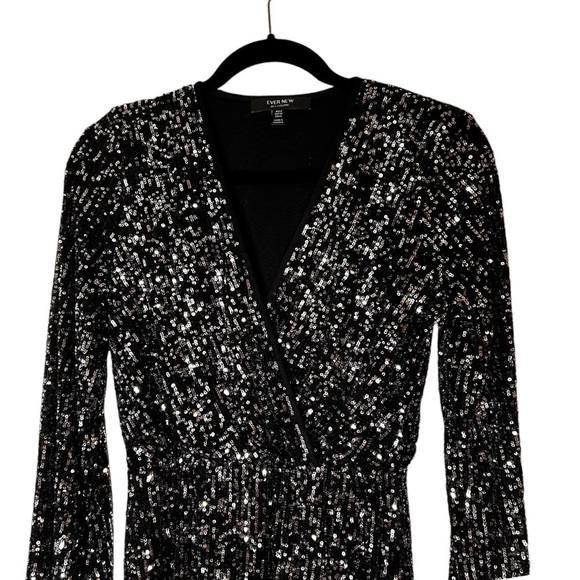 EVERNEW Raquel Sequin Tiered Skater Dress - Picture 3 of 13